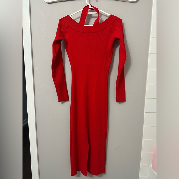 Red knit dress - Picture 3 of 3
